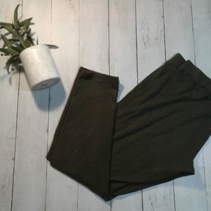 Women's sz XXL solid army green leggings